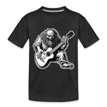 Rock n roll / Guitare / Musique / Instrument - T-shirt bio Premium Enfant - noir - Devant