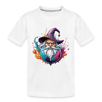 Zauberer / Magie / Magier / Zauberstab / Mystisch - Kinder Premium Bio T-Shirt - Weiß - Vorne