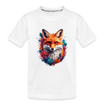 Fuchs / Tier / Pelz / Wald / jagen / Fuchsbau - Kinder Premium Bio T-Shirt - Weiß - Vorne