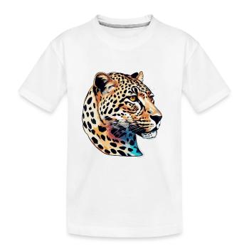 Léopard / guépard / Animal / Animal imprimé / motif - T-shirt bio Premium Enfant - blanc - Devant