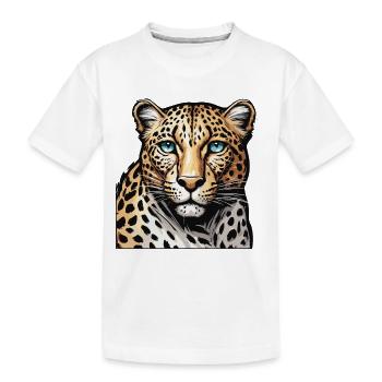 Léopard / Guépard / Animal / Imprimé animal / Motif - T-shirt bio Premium Enfant - blanc - Devant