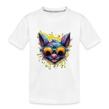Fledermaus / Vampir / Dracula / Tier / Halloween - Kinder Premium Bio T-Shirt - Weiß - Vorne