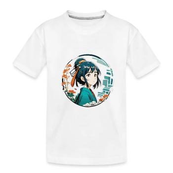 Anime / Comic / Japanisch / Zeichentrick / Cartoon - Kinder Premium Bio T-Shirt - Weiß - Vorne