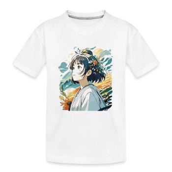Anime / Comic / Japanisch / Zeichentrick / Cartoon - Kinder Premium Bio T-Shirt - Weiß - Vorne
