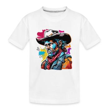 Cowboy / Wild West / Desert / Lasso / Rodeo - Kids' Premium Organic T-Shirt - white - Front