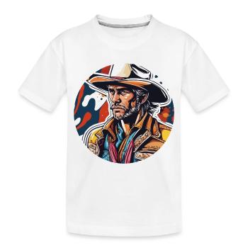 Cowboy / Wild West / Desert / Lasso / Rodeo - Kids' Premium Organic T-Shirt - white - Front