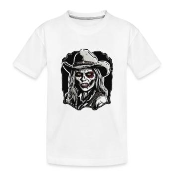 Cow Girl / Wild West / Desert / Lasso / Rodeo - Kids' Premium Organic T-Shirt - white - Front