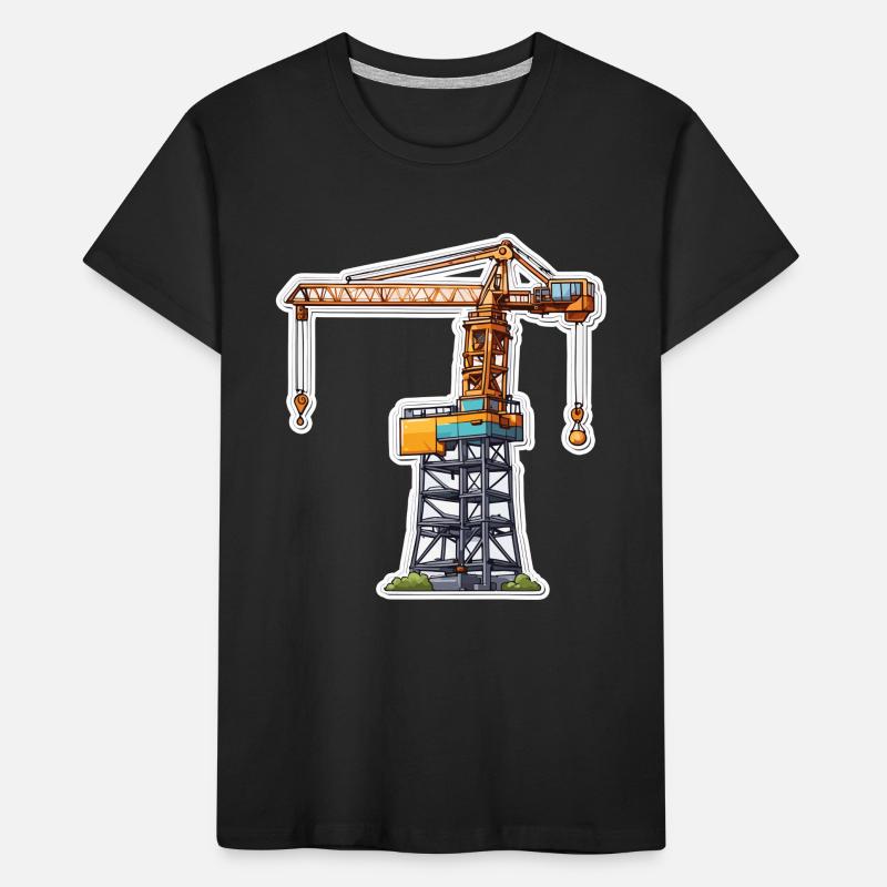 Crane / construction site / winch / crane system Kids' Premium Organic T-Shirt