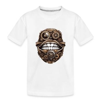 Bouche / Lèvres / Dents / Langue / Sourire / Baiser - T-shirt bio Premium Enfant - blanc - Devant