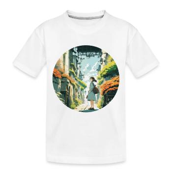 Anime / Comic / Japanisch / Zeichentrick / Cartoon - Kinder Premium Bio T-Shirt - Weiß - Vorne