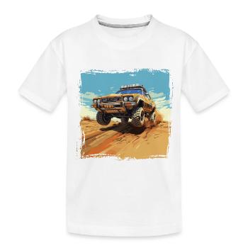Dakar Rallye - Kinder Premium Bio T-Shirt - Weiß - Vorne
