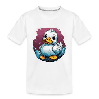 Canard en caoutchouc / canard en caoutchouc / eau / baignoire - T-shirt bio Premium Enfant - blanc - Devant