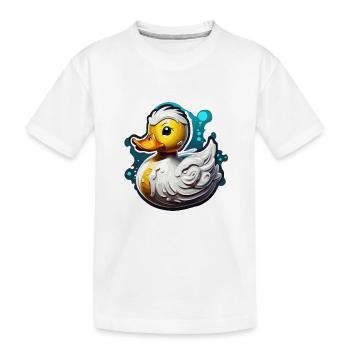 Canard en caoutchouc / canard en caoutchouc / eau / baignoire - T-shirt bio Premium Enfant - blanc - Devant