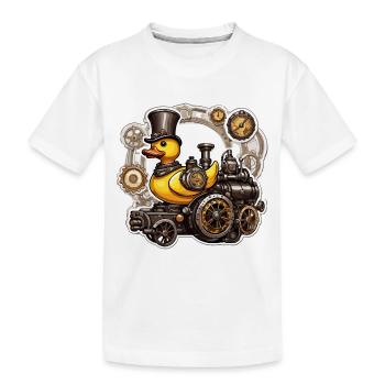 Canard en caoutchouc / canard en caoutchouc / eau / baignoire - T-shirt bio Premium Enfant - blanc - Devant