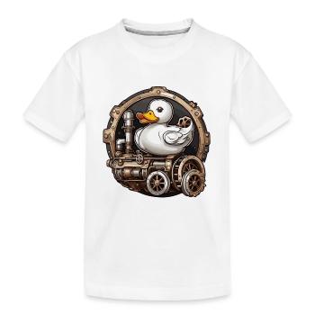 Canard en caoutchouc / canard en caoutchouc / eau / baignoire - T-shirt bio Premium Enfant - blanc - Devant