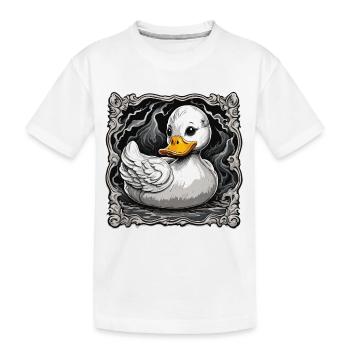 Canard en caoutchouc / canard en caoutchouc / eau / baignoire - T-shirt bio Premium Enfant - blanc - Devant