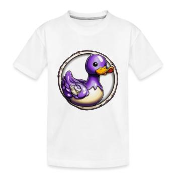 Canard en caoutchouc / canard en caoutchouc / eau / baignoire - T-shirt bio Premium Enfant - blanc - Devant