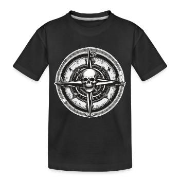 Boussole / Direction cardinale / Voyage / Survie - T-shirt bio Premium Enfant - noir - Devant