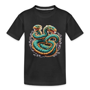 Hydra / Greek Mythology / Serpent - Kids' Premium Organic T-Shirt - black - Front