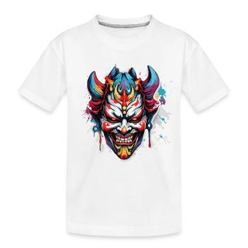 Masque Kabuki / Art japonais / Théâtre / Antiquité - T-shirt bio Premium Enfant - blanc - Devant