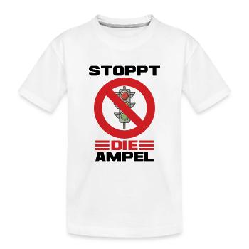 Stop the Traffic Light Prohibition Sign Politics - Kids' Premium Organic T-Shirt - white - Front