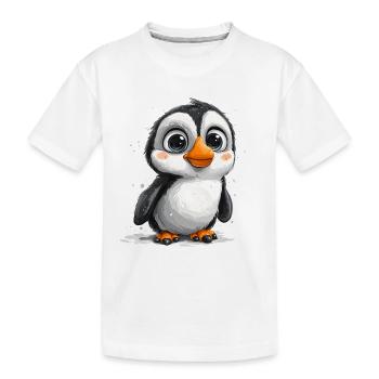 Cute Penguins Cute Baby Animal South Pole Penguin - Kids' Premium Organic T-Shirt - white - Front