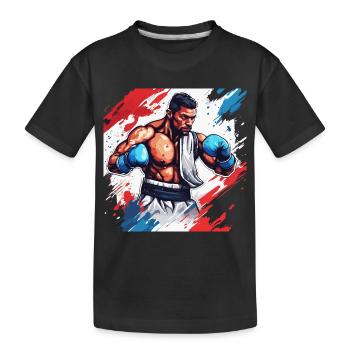 Boxer / Sports / Fight / Arena / Boxing Ring / Fists - Kids' Premium Organic T-Shirt - black - Front