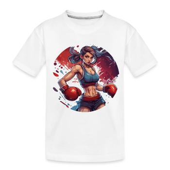 Boxer / Sport / Kampf / Arena / Boxring / Fäuste - Kinder Premium Bio T-Shirt - Weiß - Vorne
