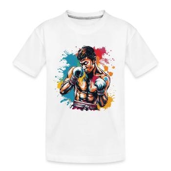 Boxer / Sport / Kampf / Arena / Boxring / Fäuste - Kinder Premium Bio T-Shirt - Weiß - Vorne