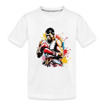 Boxer / Sport / Kampf / Arena / Boxring / Fäuste - Kinder Premium Bio T-Shirt - Weiß - Vorne