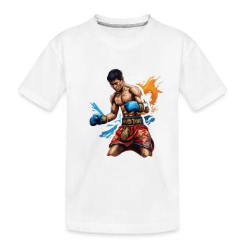 Boxer / Sport / Kampf / Arena / Boxring / Fäuste - Kinder Premium Bio T-Shirt - Weiß - Vorne