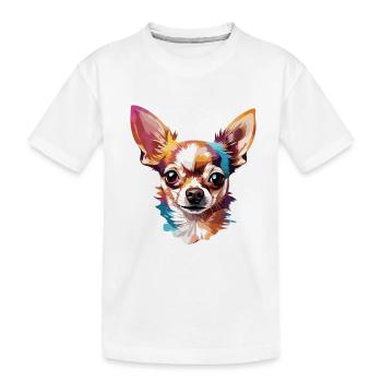 Chihuahua / petit chien / animal / minuscule / race - T-shirt bio Premium Enfant - blanc - Devant