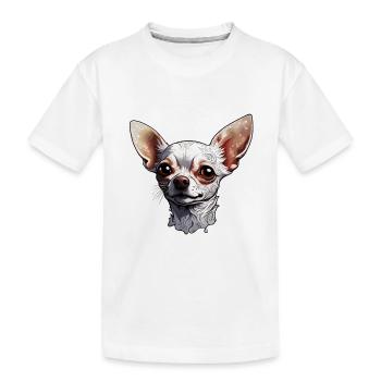 Chihuahua / petit chien / animal / minuscule / race - T-shirt bio Premium Enfant - blanc - Devant