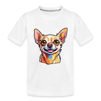Chihuahua / petit chien / animal / minuscule / race - T-shirt bio Premium Enfant - blanc - Devant