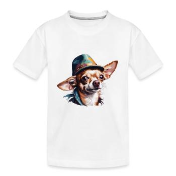 Chihuahua / petit chien / animal / minuscule / race - T-shirt bio Premium Enfant - blanc - Devant