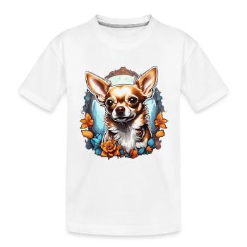 Chihuahua / petit chien / animal / minuscule / race - T-shirt bio Premium Enfant - blanc - Devant