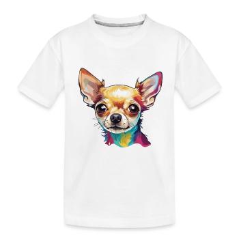 Chihuahua / petit chien / animal / minuscule / race - T-shirt bio Premium Enfant - blanc - Devant