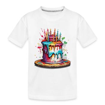 Birthday Cake / Cake / Happy Birthday / Cake - Kids' Premium Organic T-Shirt - white - Front