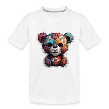 Ours en peluche / Peluche / Animal en peluche / Idée cadeau - T-shirt bio Premium Enfant - blanc - Devant