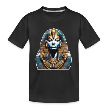Ägypten / Pharao / Mumien / Hieroglyphen / Sphinx - Kinder Premium Bio T-Shirt - Schwarz - Vorne