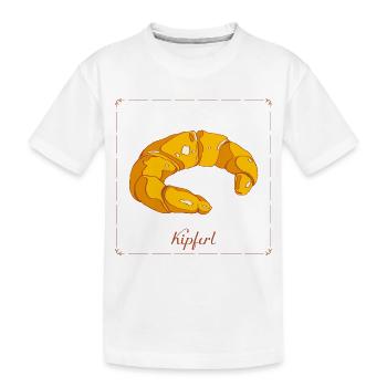 Croissants pour le petit-déjeuner croustillants, élégants et sucrés - T-shirt bio Premium Enfant - blanc - Devant