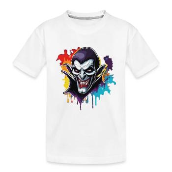 Vampir / Dracula / Blutsauger / Halloween / Mythos - Kinder Premium Bio T-Shirt - Weiß - Vorne