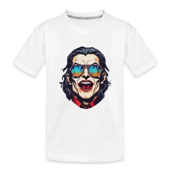 Vampir / Dracula / Blutsauger / Halloween / Mythos - Kinder Premium Bio T-Shirt - Weiß - Vorne