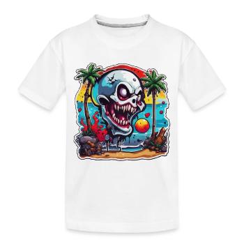 Vampir / Dracula / Blutsauger / Halloween / Mythos - Kinder Premium Bio T-Shirt - Weiß - Vorne