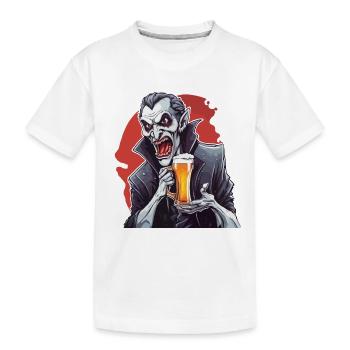 Vampir / Dracula / Blutsauger / Halloween / Mythos - Kinder Premium Bio T-Shirt - Weiß - Vorne