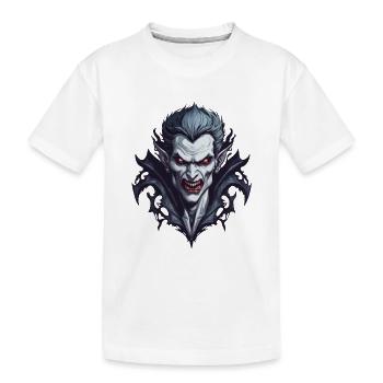 Vampir / Dracula / Blutsauger / Halloween / Mythos - Kinder Premium Bio T-Shirt - Weiß - Vorne
