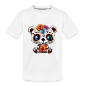 Ours en peluche / Peluche / Animal en peluche / Idée cadeau - T-shirt bio Premium Enfant - blanc - Devant