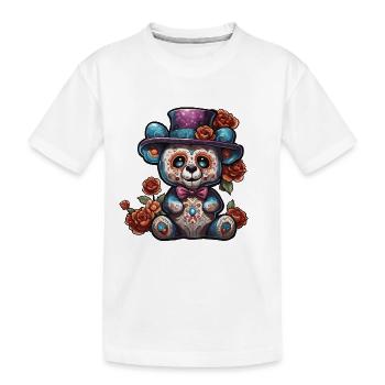 Ours en peluche / Peluche / Animal en peluche / Idée cadeau - T-shirt bio Premium Enfant - blanc - Devant