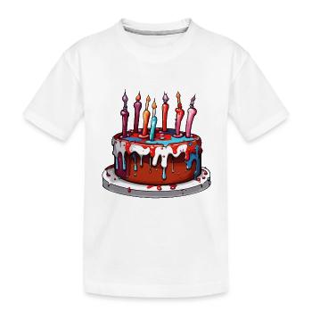 Birthday Cake / Cake / Happy Birthday / Cake - Kids' Premium Organic T-Shirt - white - Front