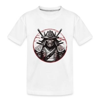 Samurai / Japanisch / Harakiri / Katana / Mann - Kinder Premium Bio T-Shirt - Weiß - Vorne